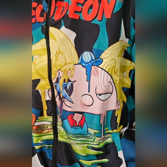 MEMBERS ONLY Nickelodeon RugRats SpongeBob Adult Med Windbreaker Jacket READ - Picture 4 of 16